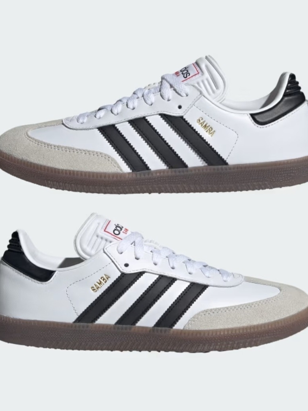 Adidas Samba White Black Gum Classic Sneakers Size 8 Men NEW